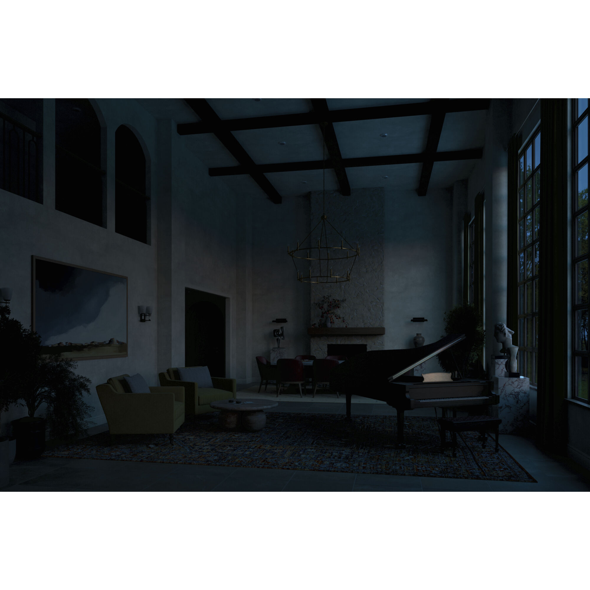 Carrick 18 Light Champagne Bronze Chandelier Ceiling Light, 2 Tier Large